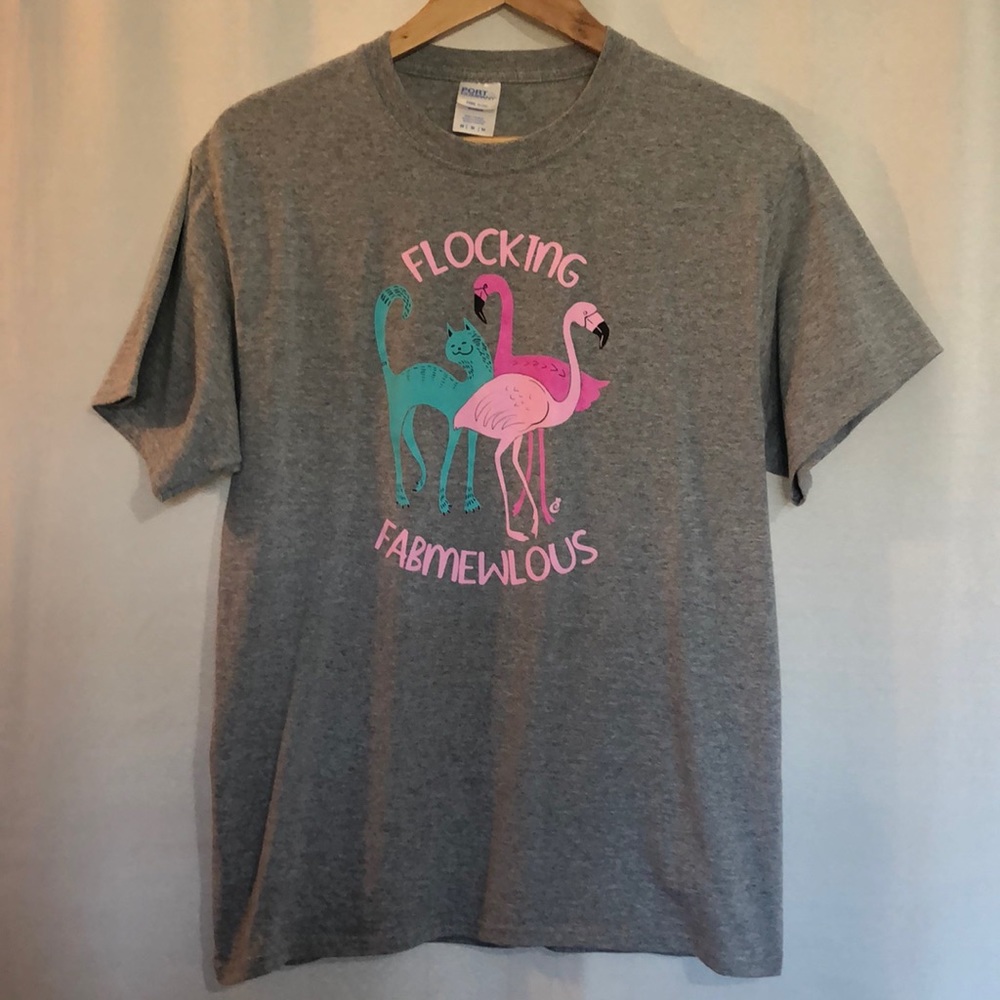 NWOT Cat Lady Shirt ‘Flocking Fabmewlous’ Size M